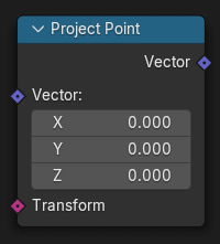 Le nœud Project Point.