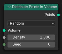 Le nœud Distribute Points in Volume.