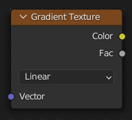 Le nœud Gradient Texture.