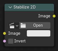 Le nœud Stabilize 2D.