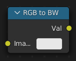 Le nœud RGB to BW.