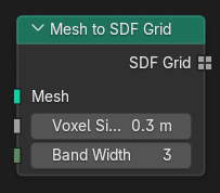 Le nœud Mesh to SDF Grid.