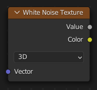 Le nœud White Noise Texture.
