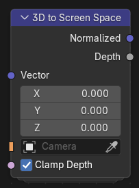 Le nœud 3D to Screen Space.