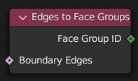 Le nœud Edges to Face Groups.