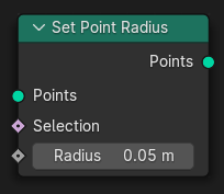 Le nœud Set Point Radius.