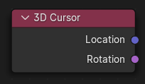 3D Cursor node.