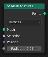 Mesh to Points node.