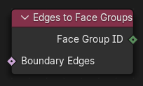Edges to Face Groups Node.