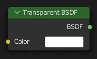 Transparent BSDF node.