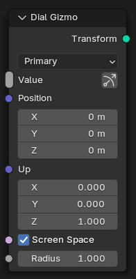 Dial Gizmo Node.