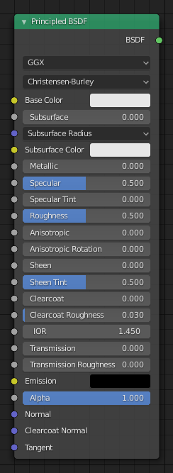 Principled プリンシプル Bsdf Blender Manual