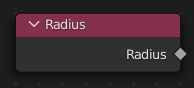 Radius(半径)ノード。