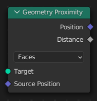 Geometry Proximity(ジオメトリ近接)ノード。