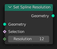 Set Spline Resolution(スプライン解像度設定)ノード。