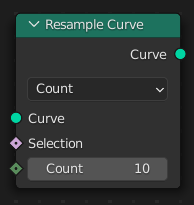 Resample Curve(カーブリサンプル)ノード。
