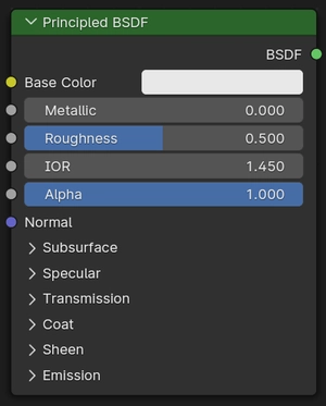 Principled BSDF node.