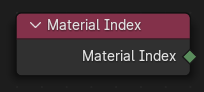 Material Index(マテリアルインデックス)ノード。