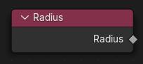 Radius(半径)ノード。