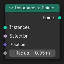 Instances to Points(インスタンスからポイントへ)ノード。