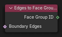 Edges to Face Groups Node.
