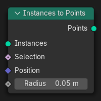 Instances to Points(インスタンスからポイントへ)ノード。