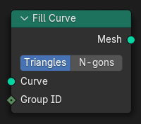 Fill Curve(カーブフィル)ノード。