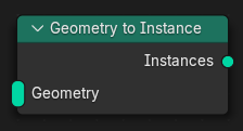 Geometry to Instance(ジオメトリをインスタンス化)ノード。