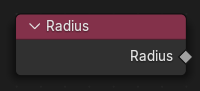 Radius(半径)ノード。