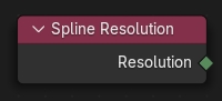 Spline Resolution(スプライン解像度)ノード。