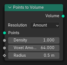 Points to Volume node.