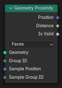 Geometry Proximity(ジオメトリ近接)ノード。