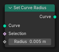 Set Curve Radius(カーブ半径設定)ノード。