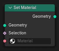 Set Material(マテリアル設定)ノード。