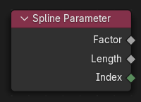 Spline Parameter(スプラインパラメーター)ノード。