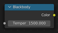 Blackbody ノード。