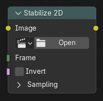 Stabilize 2D(2Dスタビライゼーション)ノード。