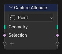 Capture Attribute(属性キャプチャ)ノード。