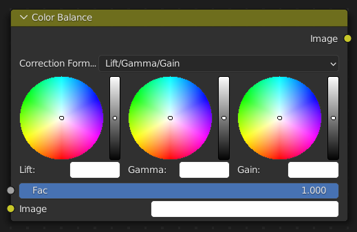 Color Balance(カラーバランス)ノード。