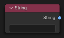 String(文字列)入力ノード。