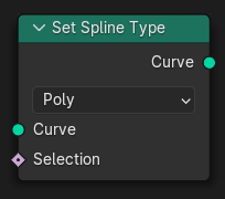 Set Spline Type(スプラインタイプを設定)ノード。