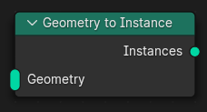 Geometry to Instance(ジオメトリをインスタンス化)ノード。
