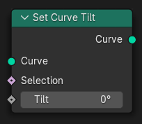 Set Curve Tilt(カーブ傾き設定)ノード。