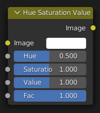 Hue Saturation(色相/彩度)ノード。