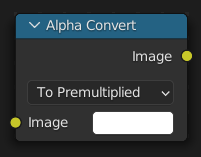 Alpha Convert(アルファ変換)ノード。