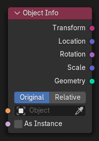 Object Info(オブジェクト情報)ノード。