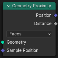 Geometry Proximity(ジオメトリ近接)ノード。