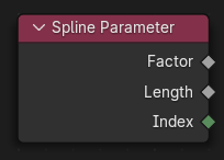 Spline Parameter(スプラインパラメーター)ノード。