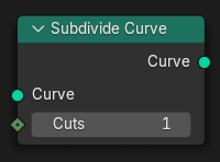 Subdivide Curve(カーブ細分化)ノード。