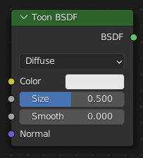 Toon BSDF node.